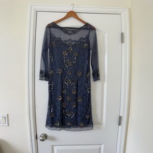 Slate blue formal dress